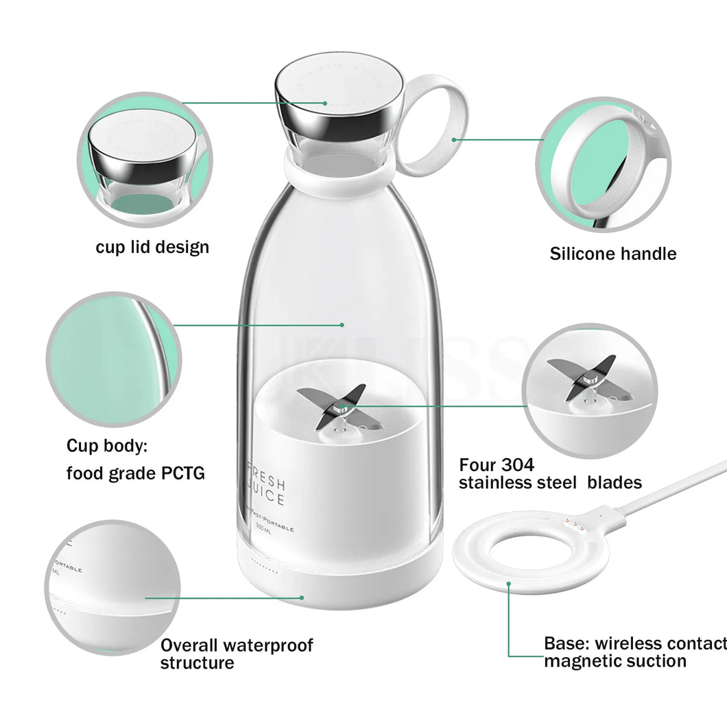 Rechargeable USB Blender Bottle – Fresh Smoothies Anytime, Anywhere