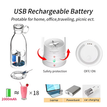 Load image into Gallery viewer, Rechargeable USB Blender Bottle – Fresh Smoothies Anytime, Anywhere